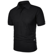 New Solid Color Polo Shirt Men's Short Sleeve Button Tshirts Lapel Lightweight  Streetwear Sport Casual Tops