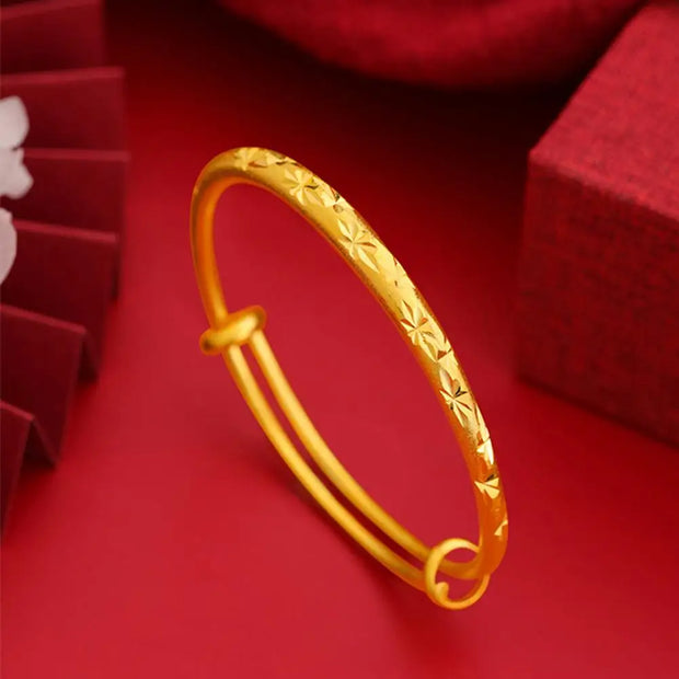 Gold Colour Bracelet Women's Open Glossy Classic All Over The Sky Star Bangles Bracelet For Women Luxury Imitation Gold Jewelry