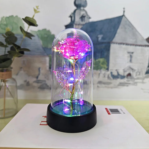 Rose Light Beautiful Realistic Looking Night Light Rose Eternal Flower Party Supplies LED Simulation Rose Flower Decorative