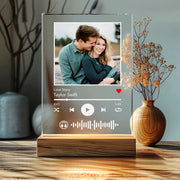 Personalized Spotify Song Plaque with Photo Birthday Valentine Gift Custom Acrylic Music Board Couples Gift with Code and Text