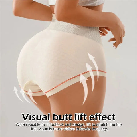 High Waist Women Panties Flat Belly Shaping Briefs Breathable Mesh Transparent Knickers Tummy Hip Lift Underpants