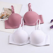 New Women's Cotton Bra Fashion Push Up Comfort Underwear Sexy Solid Color Half Cup Brassiere Small Chest Female Sexy Lingerie