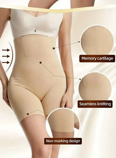 High Waist Shaping Boyshort Panties, Tummy Control Butt Lifting Slim Shorts, Women's Underwear & Shapewear