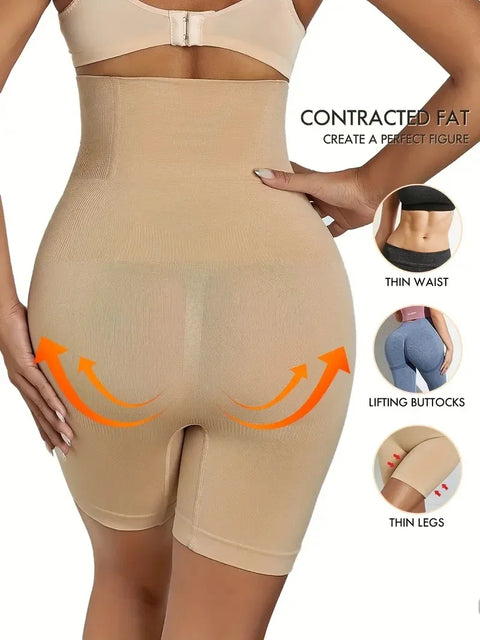 High Waist Shaping Boyshort Panties, Tummy Control Butt Lifting Slim Shorts, Women's Underwear & Shapewear