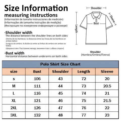 Casual Business Men's Polo Shirt Short Sleeves Summer Pattern Print Button-up Loose Fashion Tops