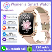 Women's Smart Watch Heart Rate & Blood Pressure Monitor Music Playback AI Voice Sports BT Calling for Xiaomi Huawei