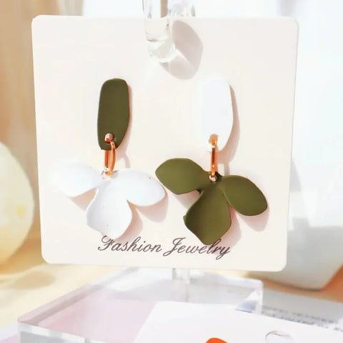 New Fashionable And Exquisite Retro Exaggerated Flower Shape Lacquered Earrings For Temperament Ladies Jewelry Gifts Wholesale