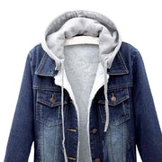 Women Winter Jacket  Stylish Plus Size Plush Denim Winter Coat  Soft Winter Coat