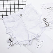 New High Waist Thin Hole Denim Shorts With High Fork Women's Nightclub Cotton Micro Shorts Jeans Feminino